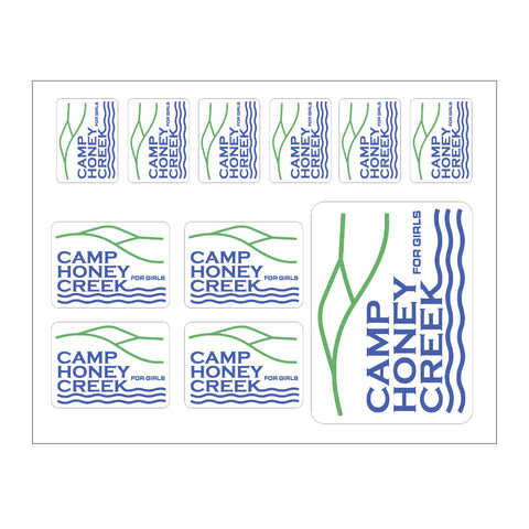 Camp Logo-Honey Creek Decal Set 11-Pack