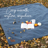sweatshirt-blanket outside fall