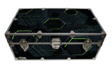 Designer Trunk - Glowing Hexagons - 32x18x13.5"