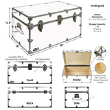 UnderGrad Steel Footlocker Trunk 32x18x16.5"
