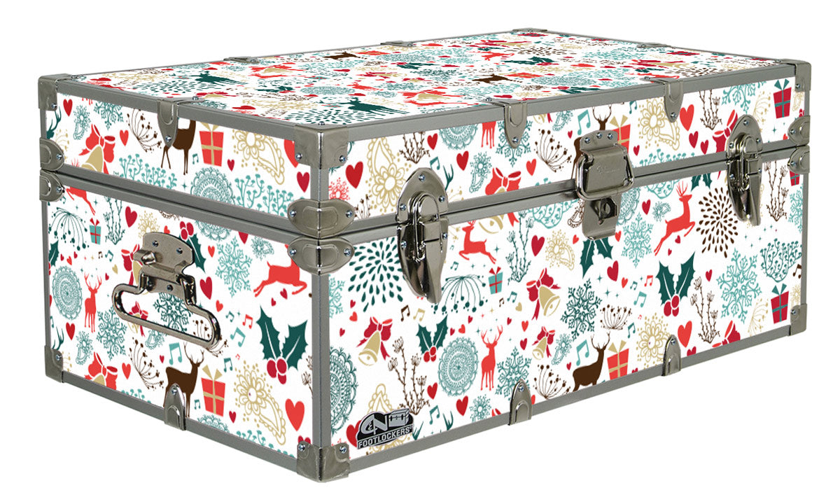 Designer Trunk - Vintage Holiday Scatter - 32x18x13.5"