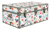 Designer Trunk - Vintage Holiday Scatter - 32x18x13.5"