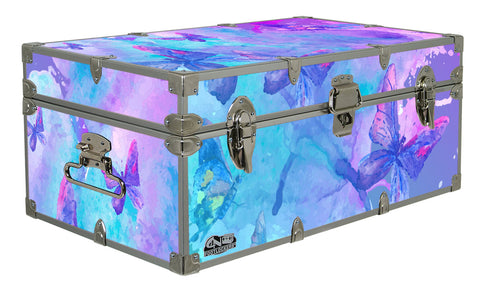 Designer Trunk - Watercolor Butterflies - 32x18x13.5"|61099