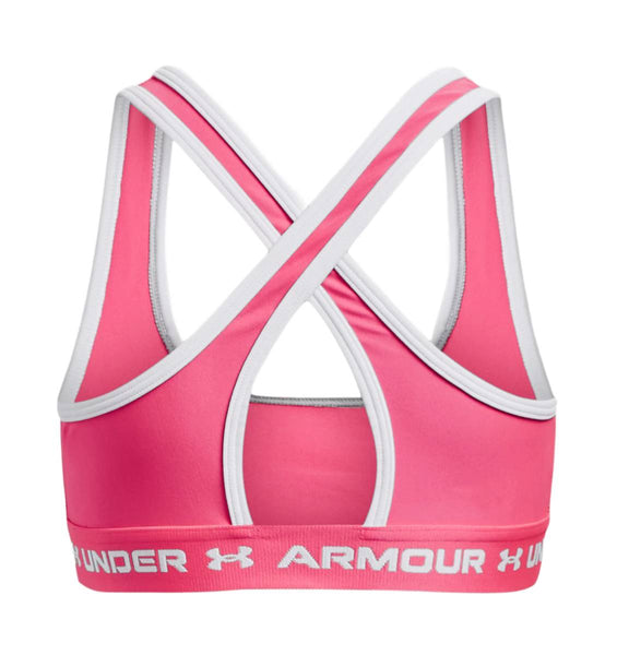 Women's Crossback Low Sports Bra - Pink/White - The Athlete's Foot