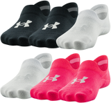 Under Armour Girls' Essential Ultra Low Tab Socks - 6 Pack