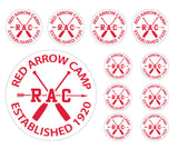 Camp Logo-Red Arrow Camp Decal Set 11-Pack