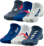 Under Armour Boy's Essential Lite No Show Socks - 6 Pack