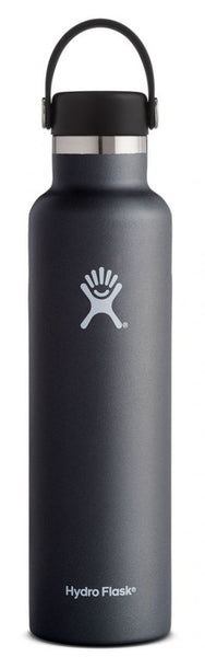 Hydro Flask 24 oz Standard Mouth Flex Straw Cap Black