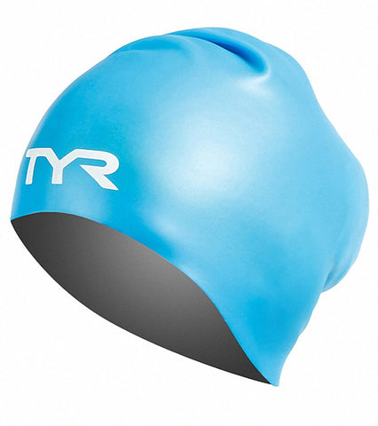 TYR Long Hair Wrinkle-Free Silicone Swim Cap|LCSL420