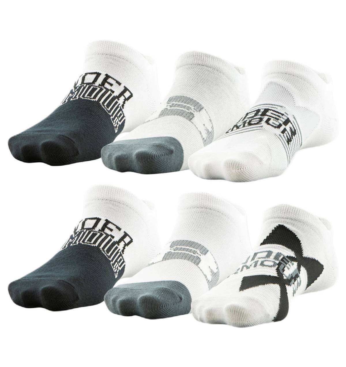 Under Armour Boy's Essential Lite No Show Socks - 6 Pack