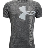 Under Armour Boys' Tech™ Split Logo Hybrid Short Sleeve
