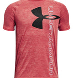 Under Armour Boys' Tech™ Split Logo Hybrid Short Sleeve