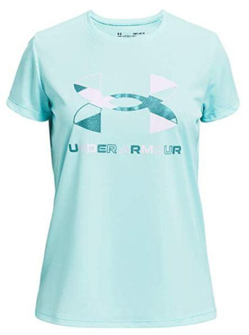 Under Armour Girls’ Tech Graphic Big Logo Short Sleeve T-Shirt| 1363384-441YS,1363384-441YM,1363384-441YL