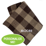Personalized Bunkhouse Plaid Wool Blanket