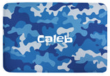 Cabin Comfort Personalized Floor Mat - Name in Center - Blue Camo