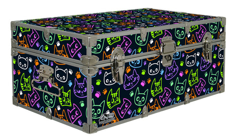 Designer Trunk - Neon Kitty - 32x18x13.5"|61798