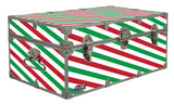 Designer Trunk - Christmas Stripes - 32x18x13.5"