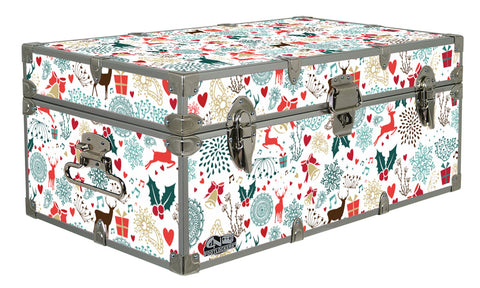 Designer Trunk - Vintage Holiday Scatter - 32x18x13.5"|61129