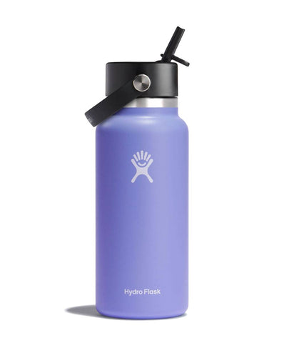 32 ounce straw lid hydro flask Hydro Flask® 32oz Wide Mouth Flex Straw Cap Water Bottle