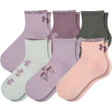 Under Armour Girls Essential Lite Quarter Socks - 6 Pack