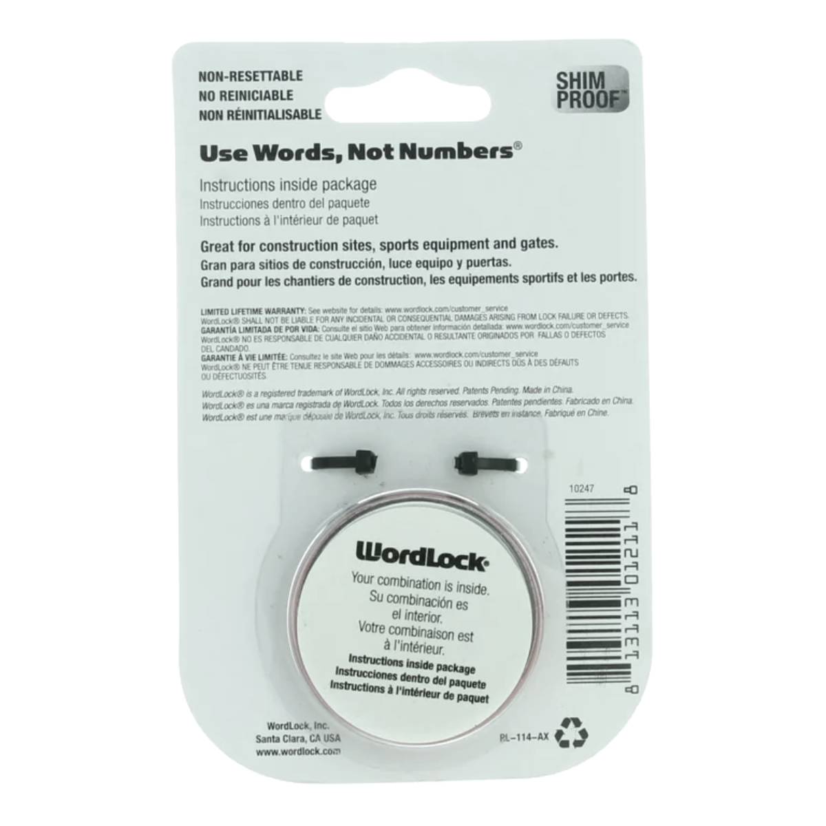Wordlock Disc WordLock Combination Lock