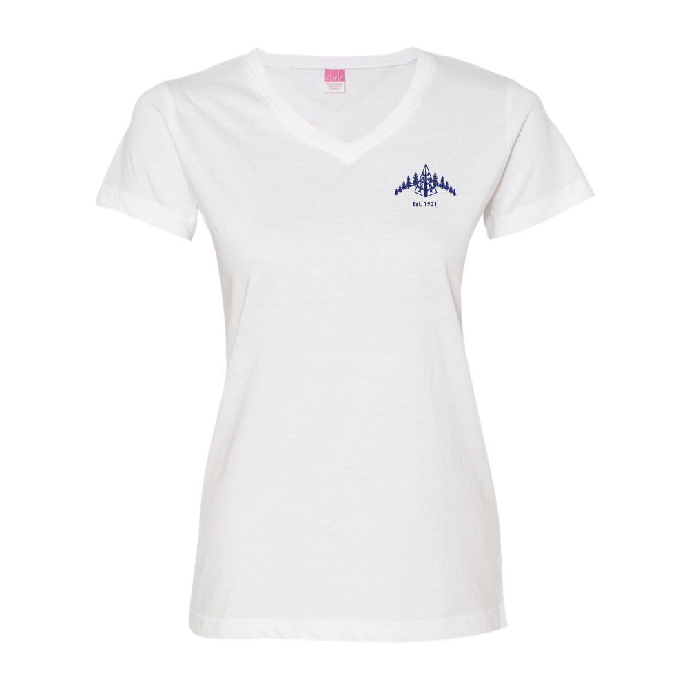 REQUIRED: Camp Agawak Girls Cotton V-Neck Tee
