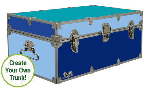 C&N Footlockers Trunk Footlocker with Cable Lock | College Dorm Room Steel  Lockable Undergrad Trunk | Available in 20 Colors | Large: 32 x 18 x 16.5