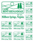 Camp Logo-Camp Mont Shenandoah Decal Set 11-Pack
