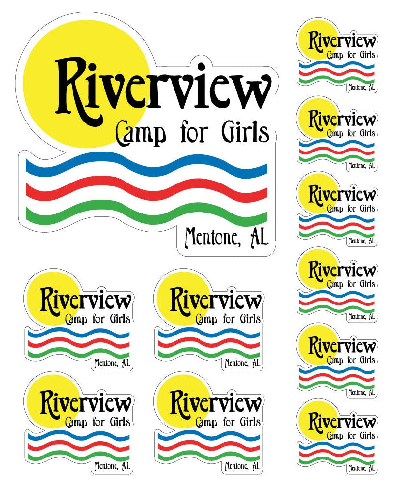 Camp Logo-Camp Riverview Decal Set 11-Pack