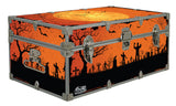 Halloween Decoration Storage Footlocker Trunk - Graveyard - 32 x 18 x 13.5 Inches