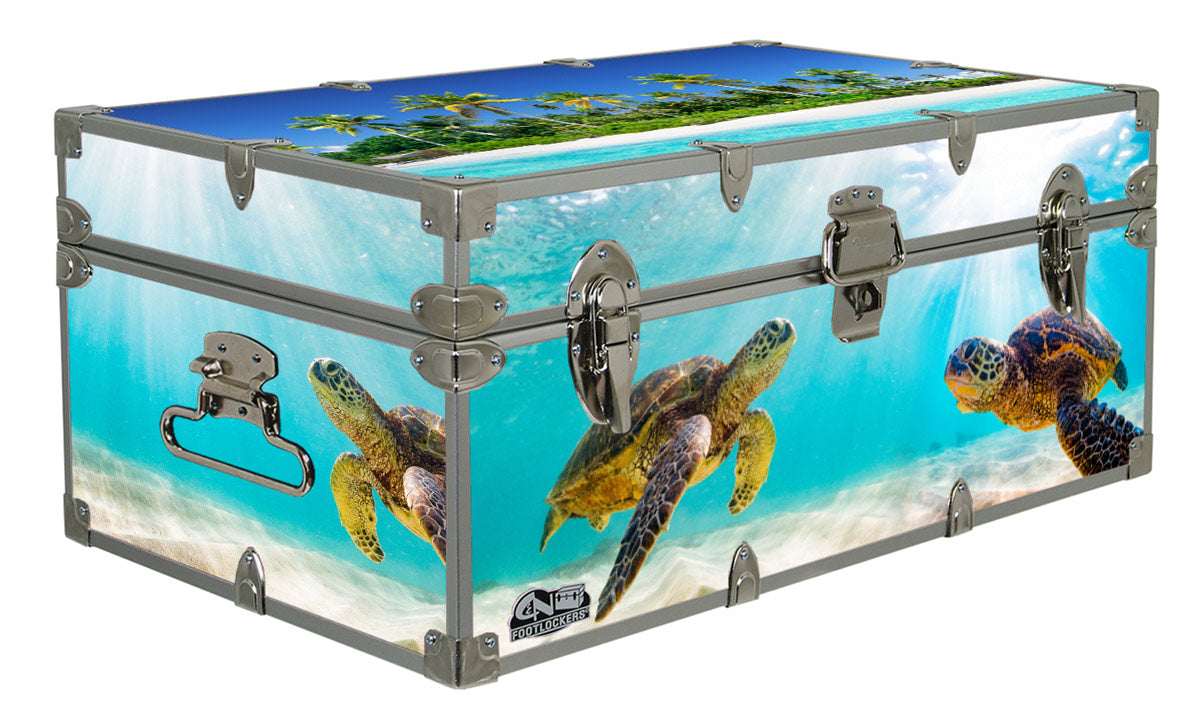 Designer Trunk - Sea Turtles - 32x18x13.5"