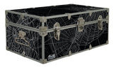 Halloween Decoration Storage Footlocker Trunk - Spider Web - 32 x 18 x 13.5 Inches