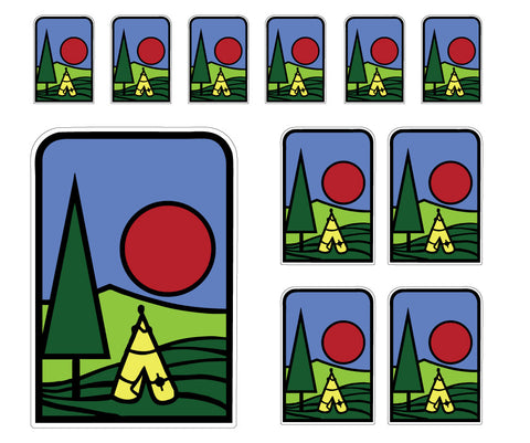 Camp Logo-Cheerio-NC Decal Set 11-Pack