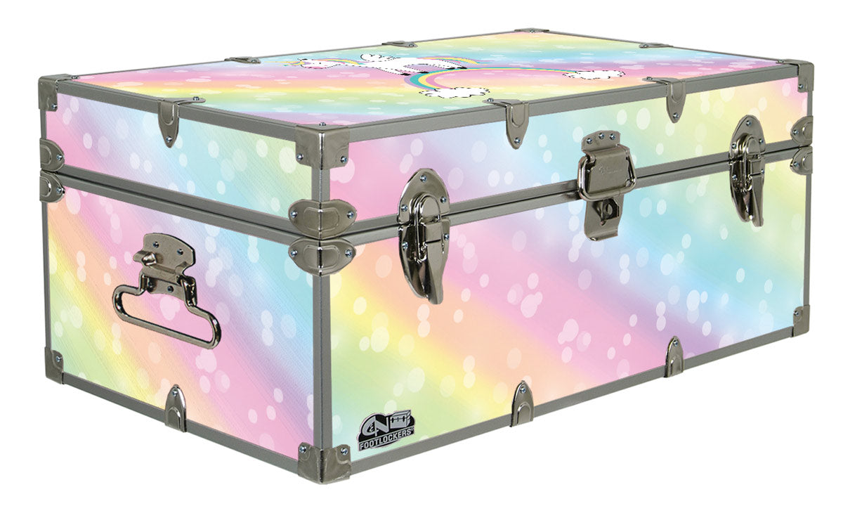 Designer Trunk - Rainbow Unicorn - 32x18x13.5"