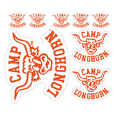 Camp Logo-Longhorn Decal Set 8-Pack