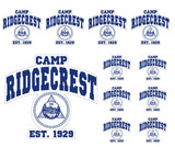 Camp Logo-Ridgecrest Decal Set 11-Pack