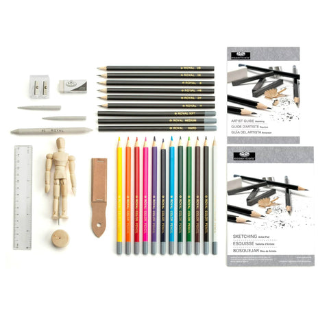 Sketch & Draw Beginners 32-Piece Art Set