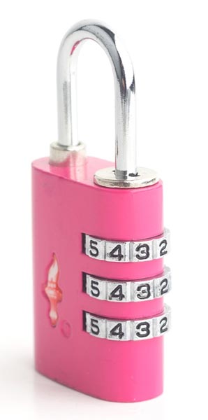 Miami Carryon TSA Approved Padlock - Keyed Luggage Lock Hot Pink