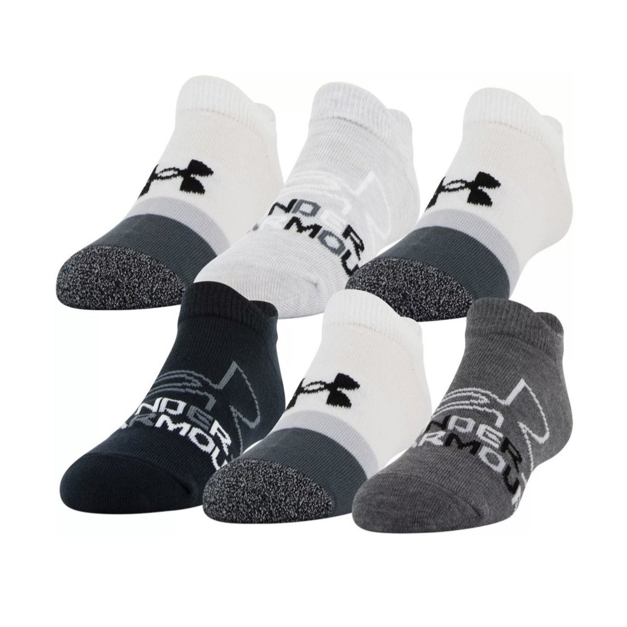 Pink Girls Essential No Show Socks 6 Pairs, Under Armour