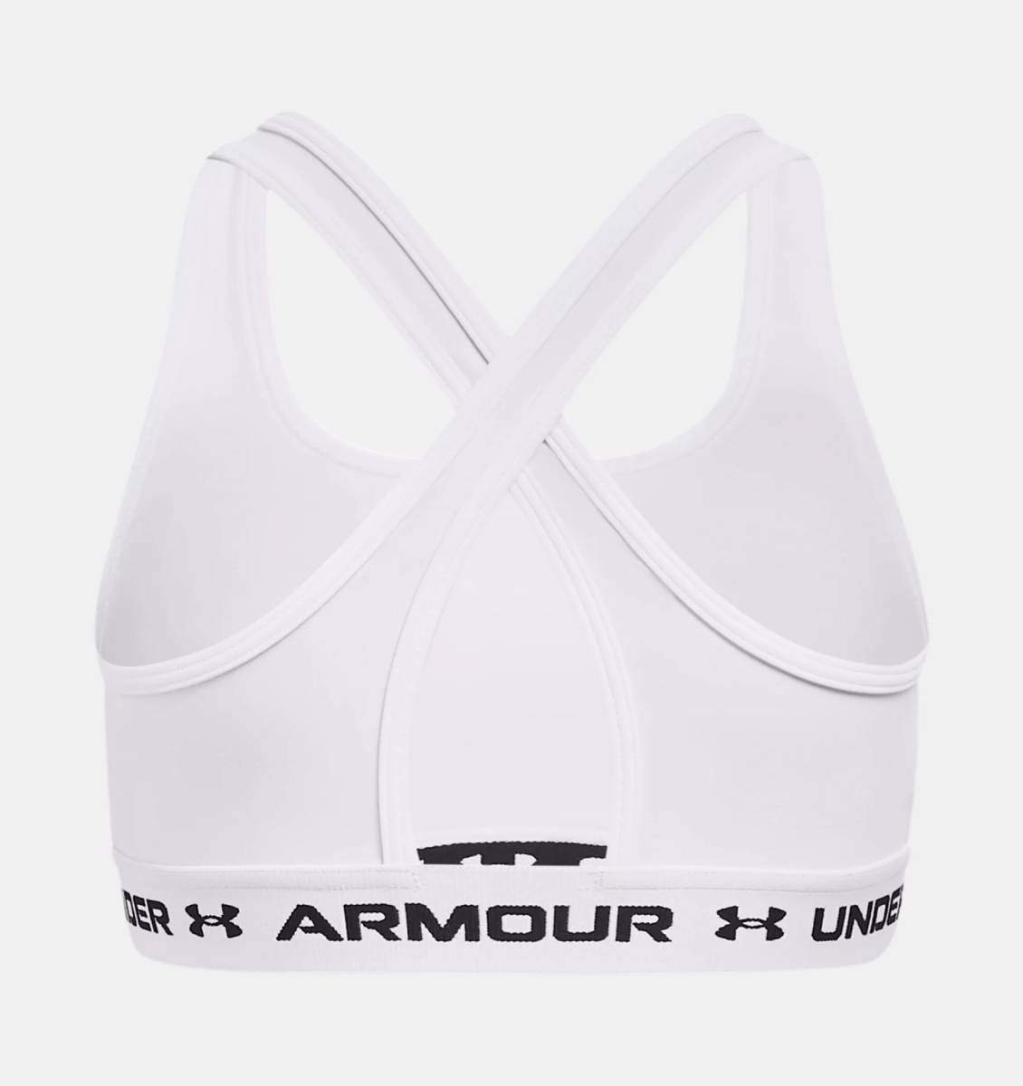 Womens sports bra with support Under Armour CROSSBACK LOW W white