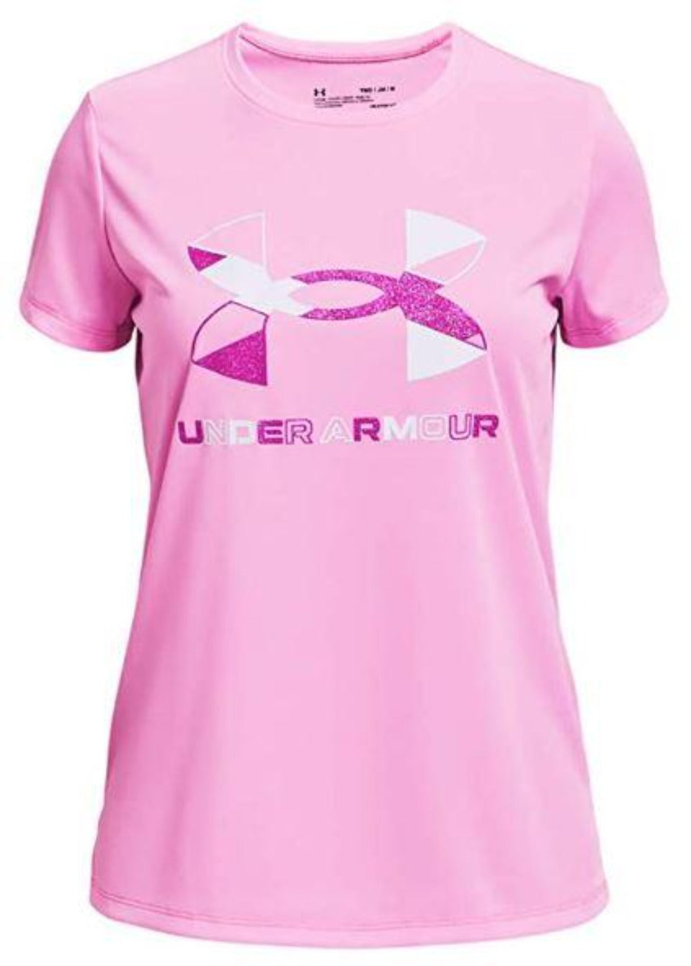 Under Armour Girls\' Tech Graphic Big Logo Short Sleeve T-Shirt